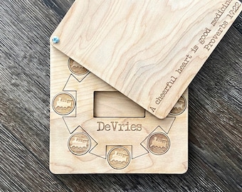 Dominoes Hub - Mexican Train Personalized Game Hub with Tokens and Case