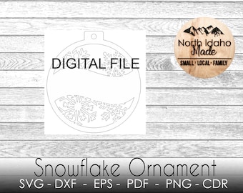 Snowflake Ornament Instant Download SVG PDF EPS cdr dxf Digital Vector Shape