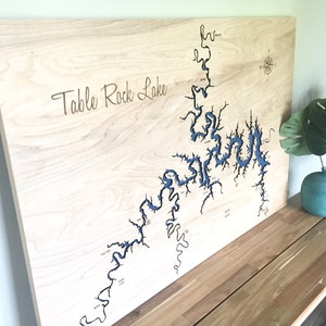 Table Rock Missouri Wood Lake Art - Handgefertigt von NorthIdahoMade