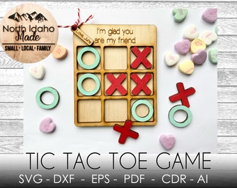 Tic Tac Toe Laser Project Download instantâneo SVG PDF EPS cdr dxf ai Digital Vector Shape - arquivo de jogo tic-tac-toe