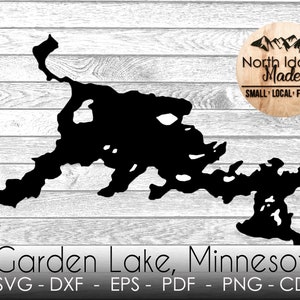 Garden Lake, Minnesota Karte Umriss Sofortiger Download dxf png cdr SVG PDF EPS Digitale Vektorform