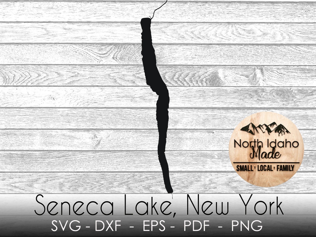 Seneca Lake New York Map Outline Instant Download Dxf Png SVG PDF EPS
