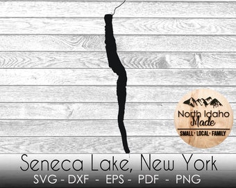 Seneca Lake New York Map Outline Instant Download dxf png SVG PDF EPS Digital Vector Shape