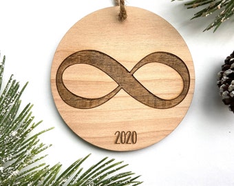 Infinity - Neurodiversity Awareness Christmas Ornament - Engraved Birchwood Tree Decor