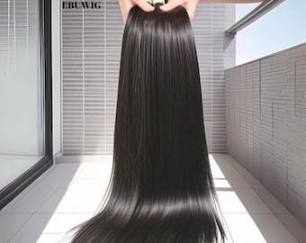 Fasci di capelli umani lisci da 10 a 32 pollici, 3/4 pezzi di tessuto di capelli vergini brasiliani, extension di capelli umani grezzi per donne