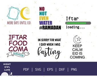 Funny Ramadan SVG Bundle: Muslim Cricut Designs (Digital Files)