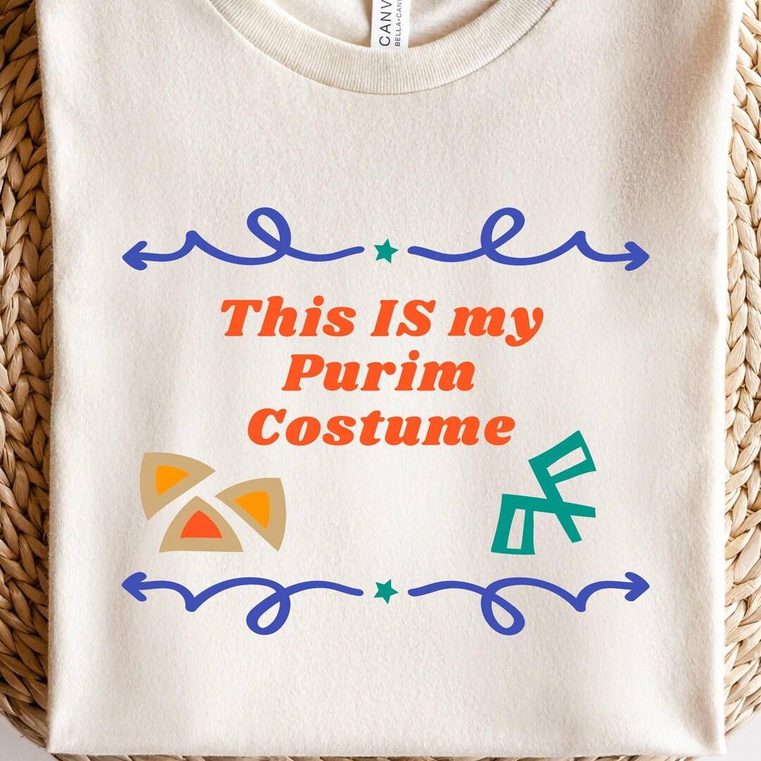Funny Purim Costume SVG Design: Jewish Shirt File for Cricut (digital ...