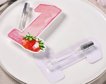 Berry First Birthday Favors – Personalized Mini Cologne, Strawberry Theme 1st Birthday Party Gifts for Guests