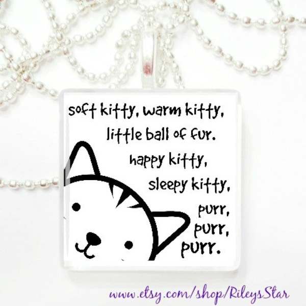 Sofy Kitt, Warm Kitty, Little Ball of Fur Big Bang Theory  glass pendant