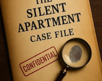 The Silent Apartment mystery game • printable detective case file • escape room puzzles • crime scene clues