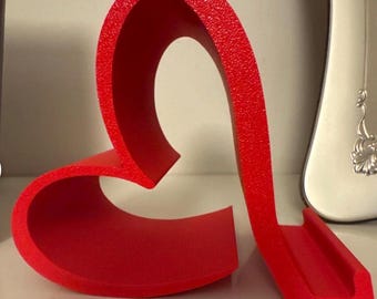 3D Printed Heart Phone Stand | Minimalist Desk Decor