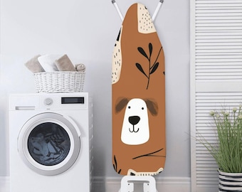 Cute Cartoon Dog Ironing Board Cover | Fun Laundry Room Decor Replacement Custom Cover