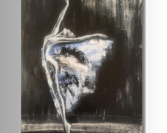 Ballerina - Original Acrylic Painting on Canvas, 30x40cm