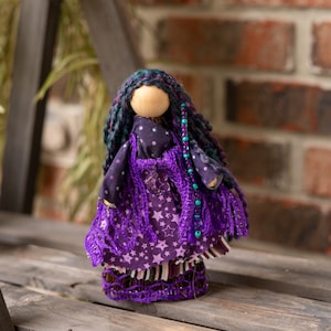 Handmade Ritual Doll – Witch Poppet for Samhain Altar Decor, Pagan Gift, Halloween Witchcraft Supplies, Fall Witch Doll, Magical Tools