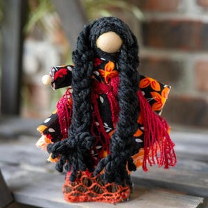 Handmade Kitchen Witch Broom Doll, Whimsigoth Decor, Spirit Companion