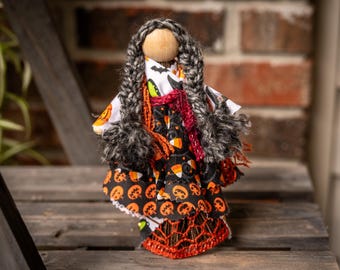 Handmade Kitchen Witch Doll, Whimsigoth Decor, Spirit Companion