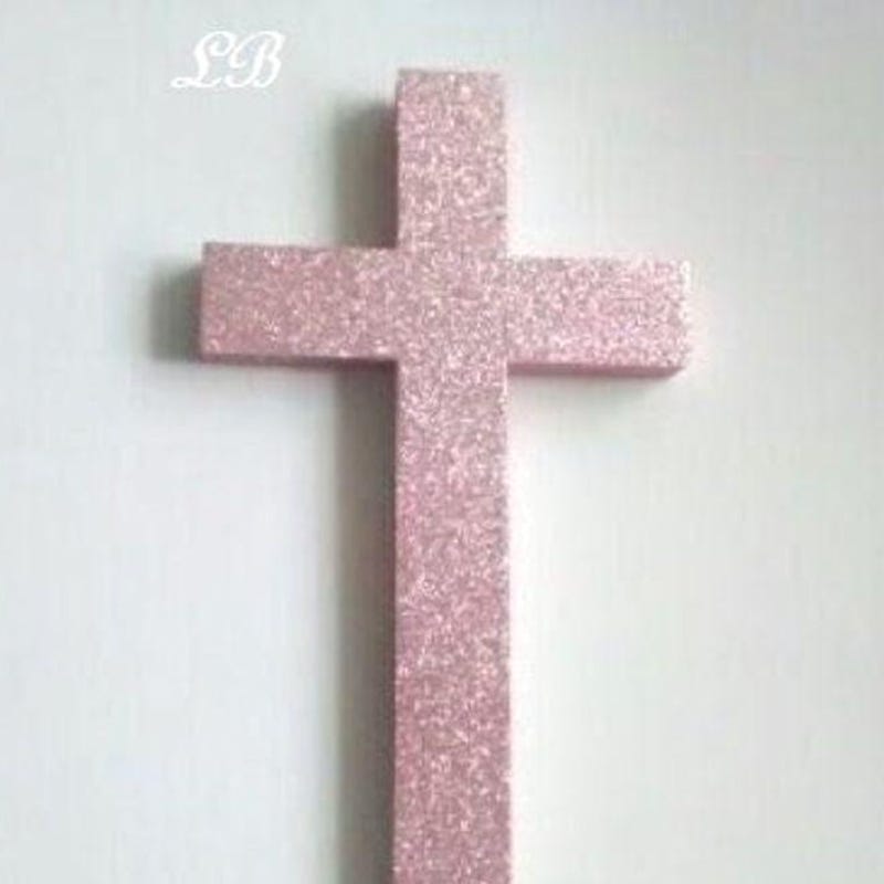 Large Pink Hanging Cross - Etsy
