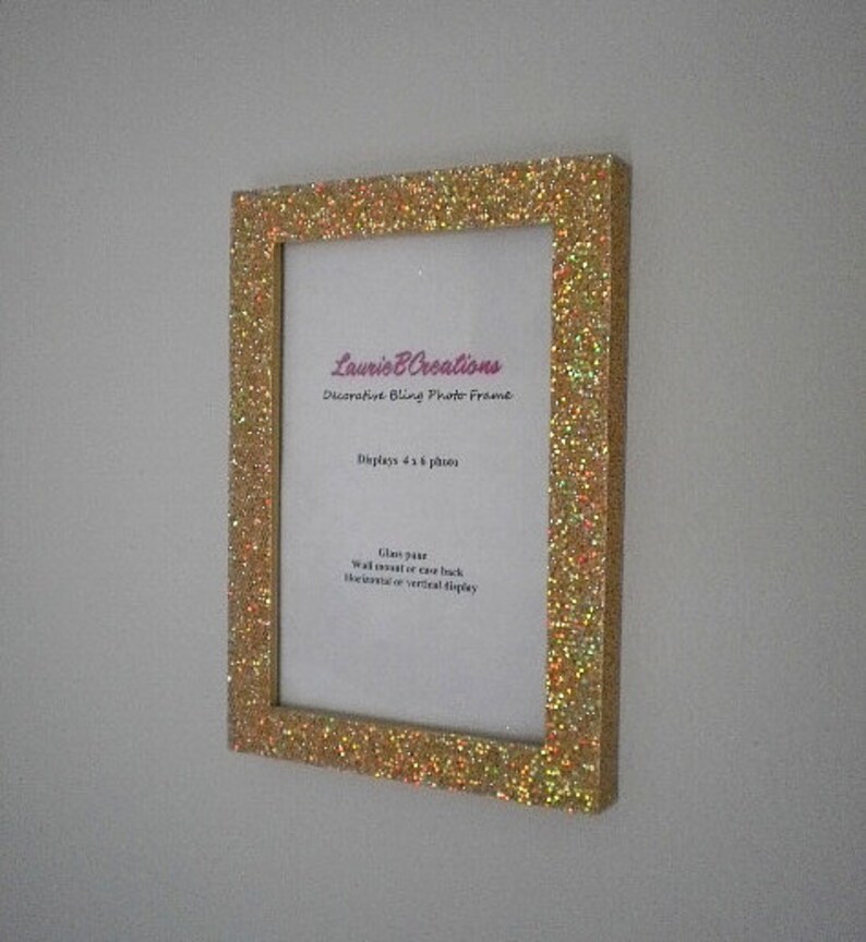 GOLD/ANTIQUE GOLD Glitter Picture Frame Decorativesuper Etsy