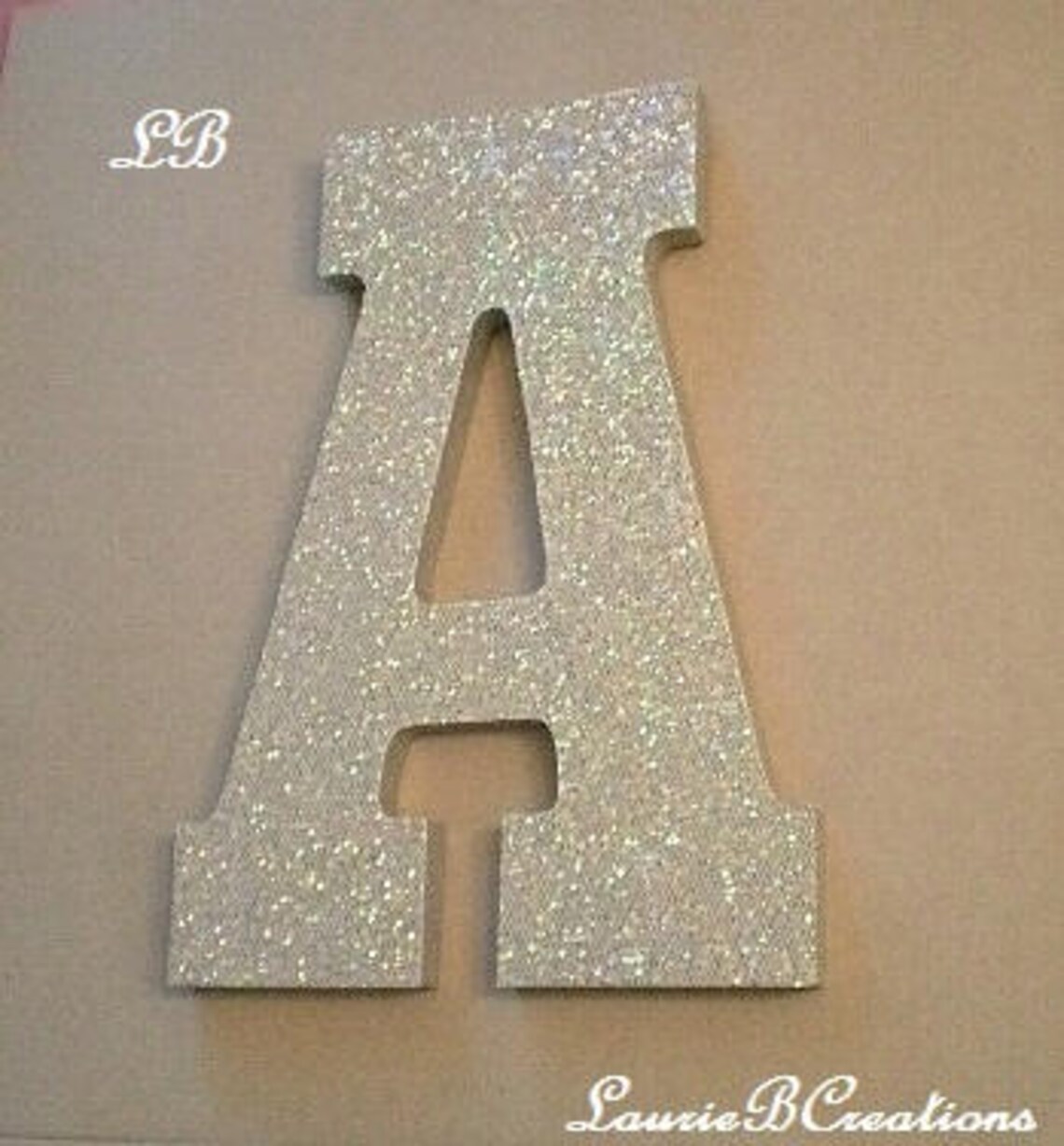 SILVER GLITTER LETTERS Wall Letters in Super Sparkling Etsy