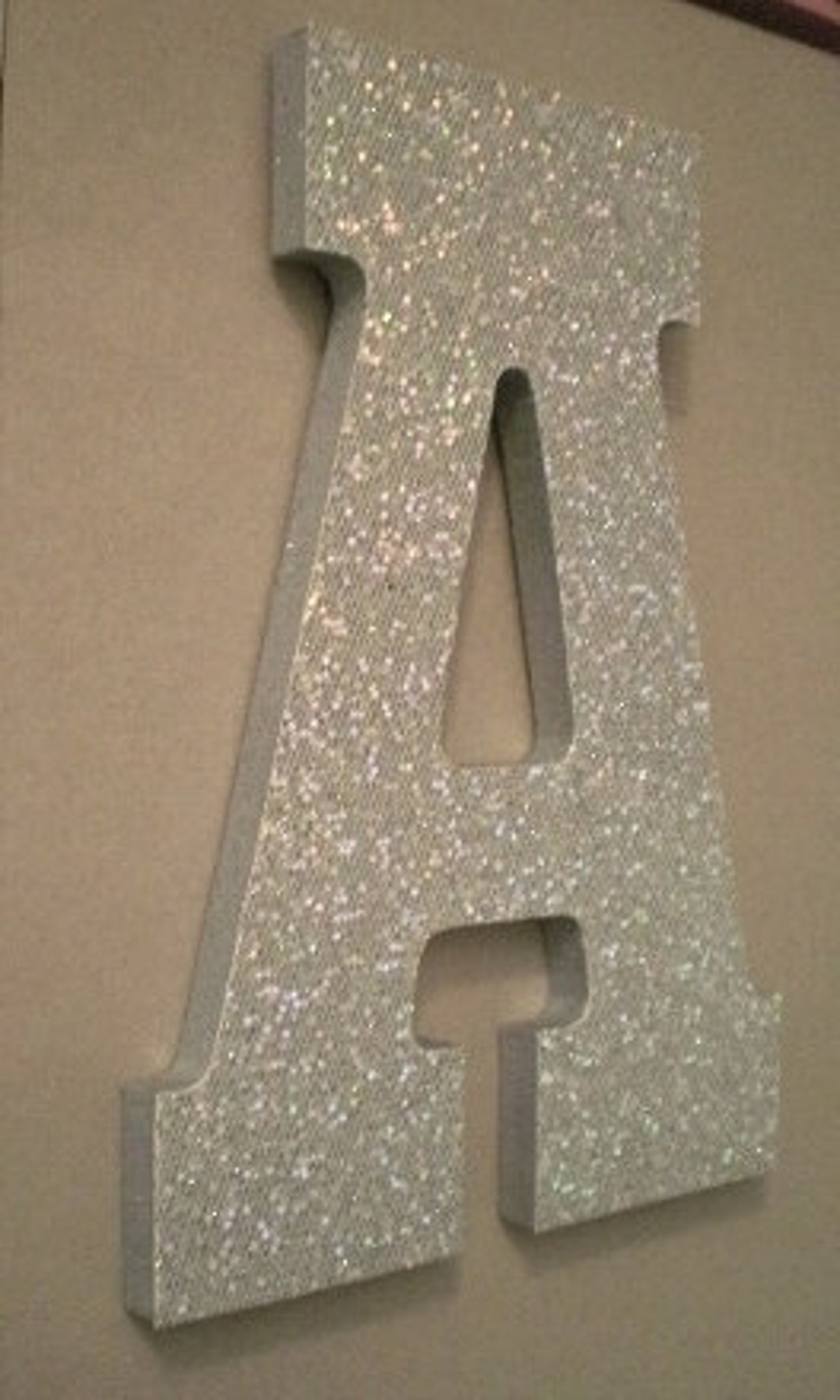 SILVER GLITTER LETTERS Wall Letters in Super Sparkling Etsy