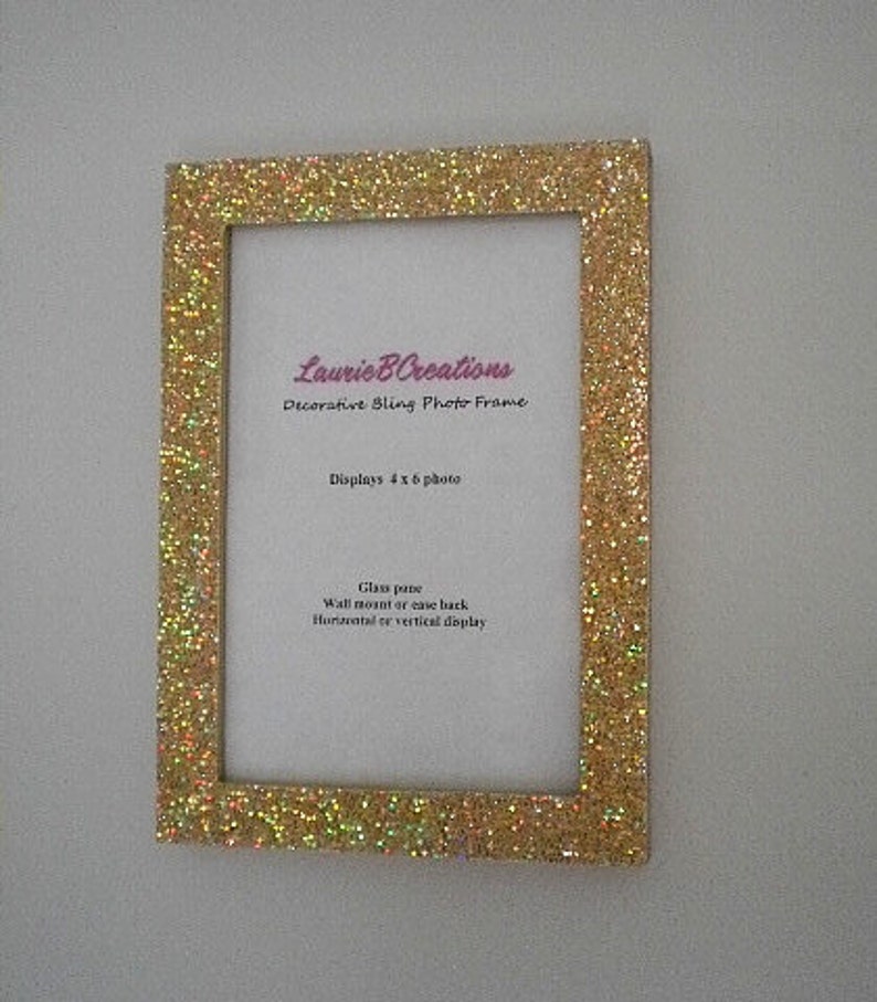 GOLD/ANTIQUE GOLD Glitter Picture Frame Decorativesuper Etsy