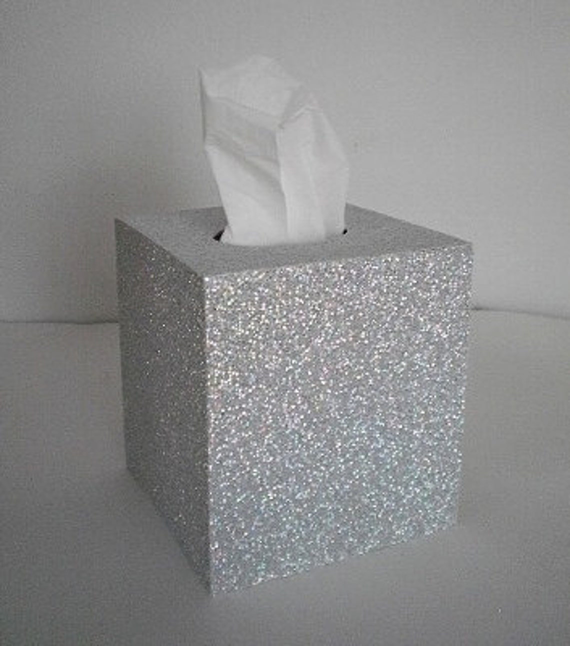 SILVER GLITTER TISSUE Box Coversuper Sparkling Octagon/prisma Etsy UK