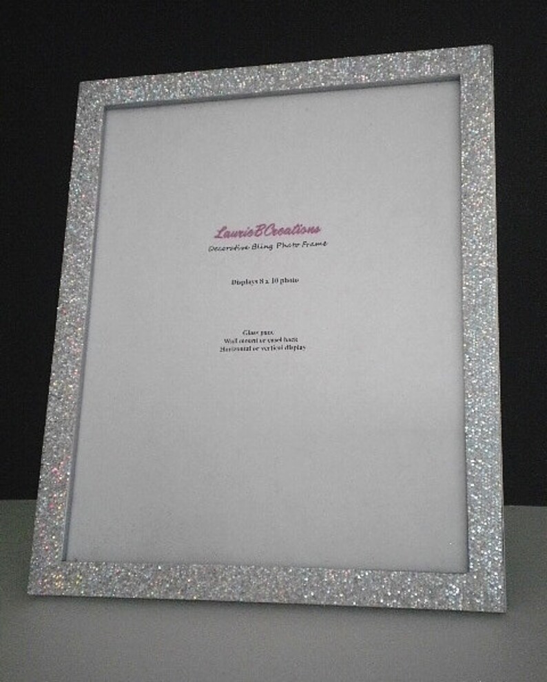 SILVER GLITTER Picture Frame Decorative Super Sparkling Etsy