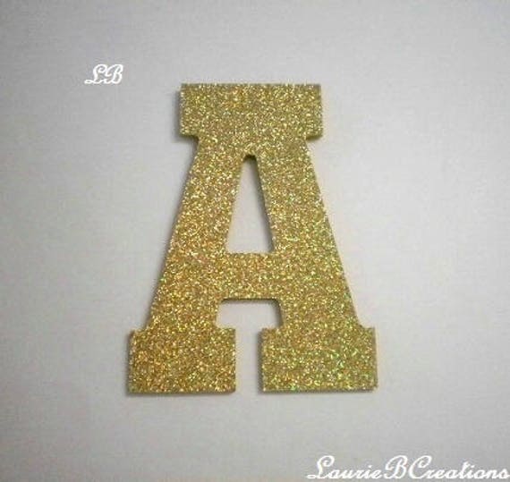 GOLD GLITTER LETTERS Wall Letters in Super Sparkling