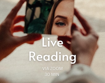 Séance de clarté intuitive en direct – Lecture zoom de 30 minutes | Orientation amour, carrière et chemin de vie