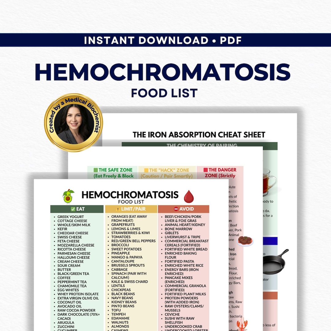 Hemochromatosis Diet Food List PDF – Iron Ov…