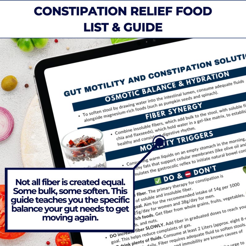Constipation Food List PDF – High Fiber Diet Guide, Gut Motility ...