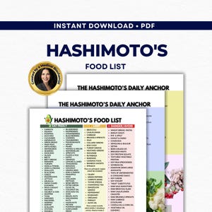 Hashimoto's Food List PDF – Thyroid Diet Guide, T3 Support