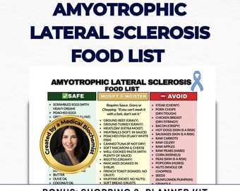 ALS Diet Food List, High-Calorie Recipes, Soft Food Guide (PDF)