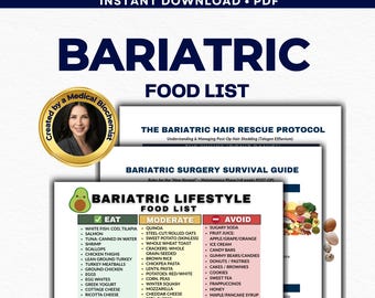 Bariatric Food List, Gastric Sleeve Bypass Maintenance Guide, Post Op Hair Rescue, Weight Loss Surgery PDF