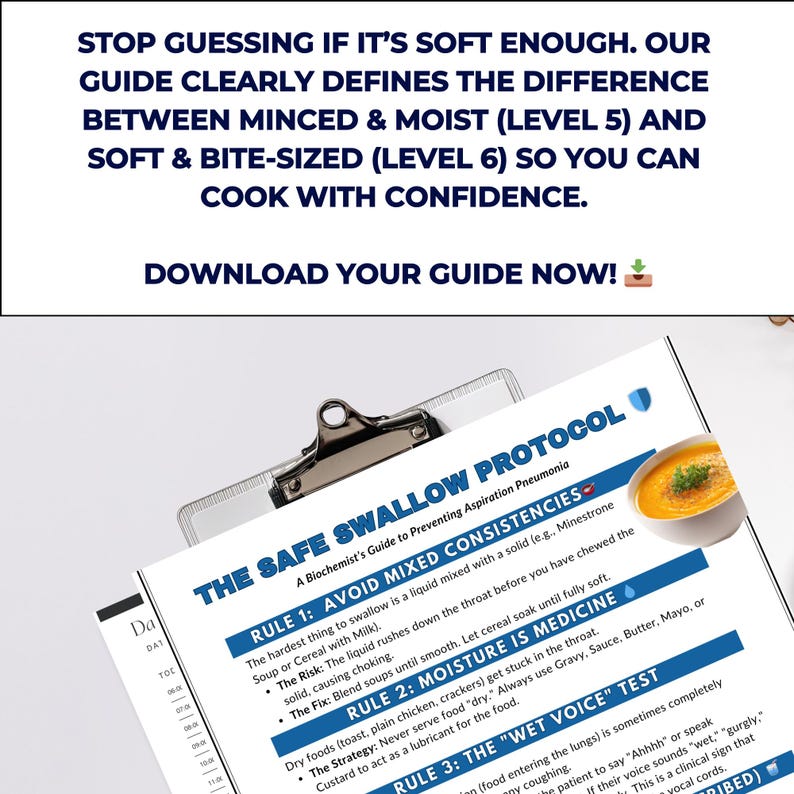 Dysphagia Food List IDDSI Level 5 6, Minced Moist Soft Diet Guide ...