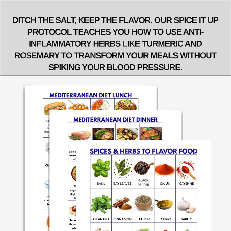 Mediterrane Diät-Lebensmittelliste zum ausdrucken, entzündungshemmende Mahlzeit, Herz Gesunde Ernährung, 4-Wochen-Menü, PDF Bild 10