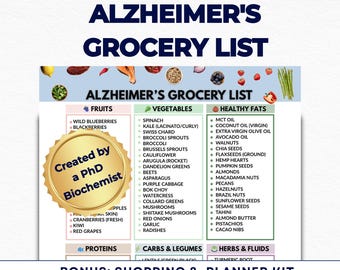 Boodschappenlijstje Alzheimer, Dieetgids dementie, Keto Brain Fuel, Type 3 Diabetes Shopper, Geheugenzorg pdf