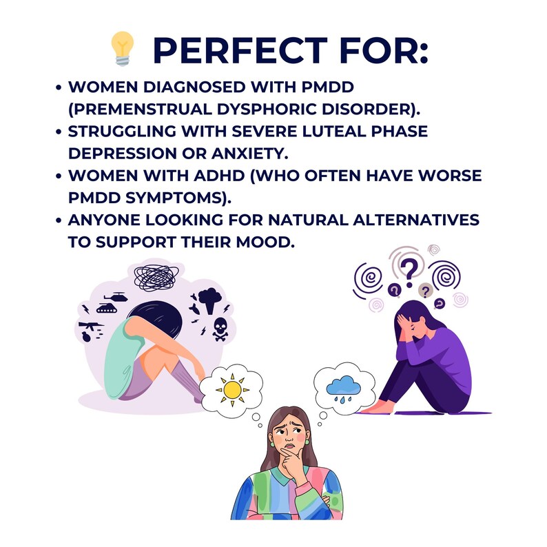 K&ouml;nnte beinhalten: Eine Illustration mit dem Text "PERFECT FOR:" und Aufz&auml;hlungspunkten, die die Zielgruppe beschreiben. Das Bild enth&auml;lt Illustrationen von Personen mit Sprechblasen und Symbolen, die auf Unterst&uuml;tzung der psychischen Gesundheit hindeuten.