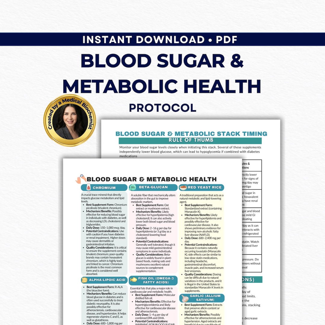Supplement Guide.pdf Blood Sugar Supplement Guide, Metabolic Health Protocol, Glucose ...