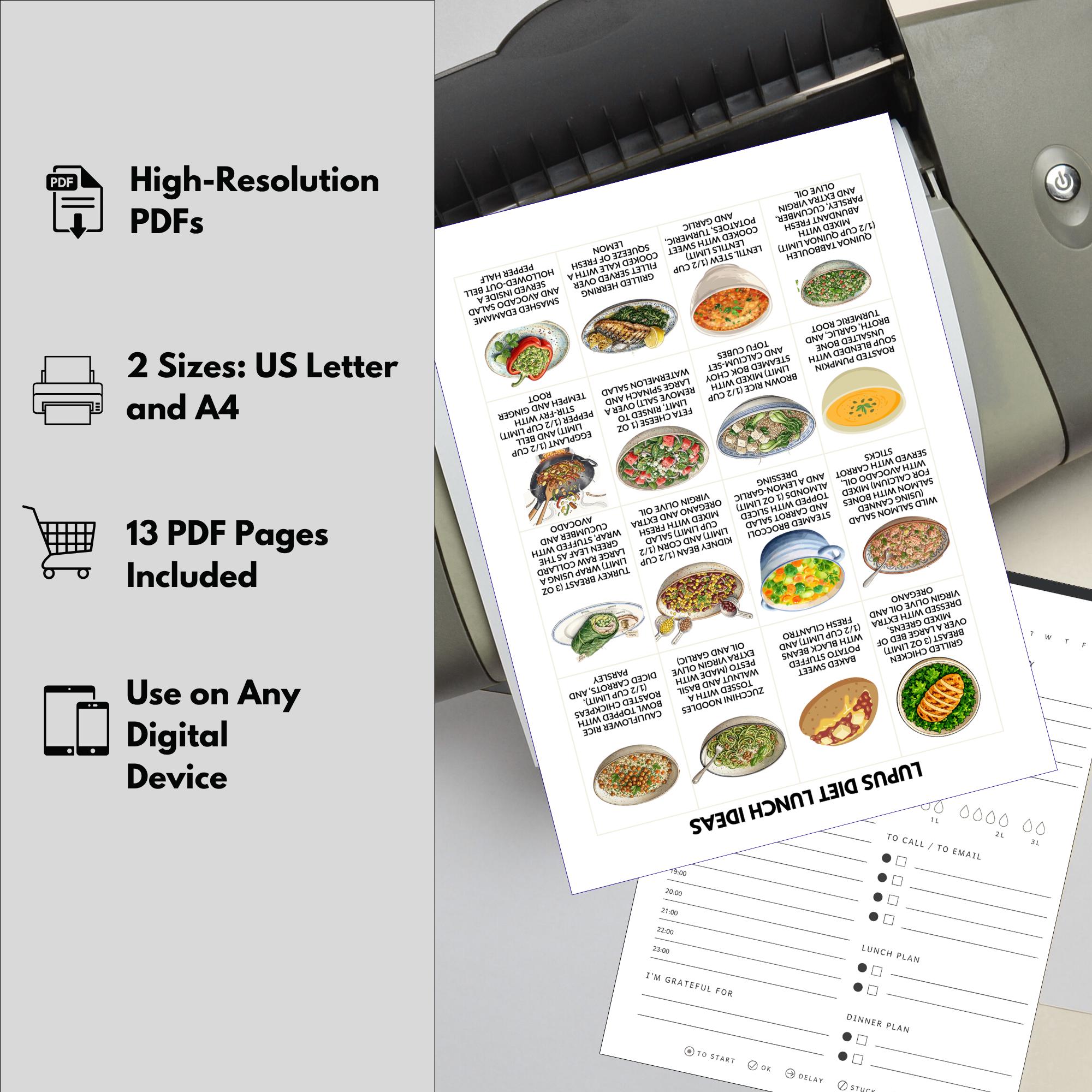 Lupus Diet Food List Bundle PDF - SLE Autoimmune Guide, Meal Plan ...