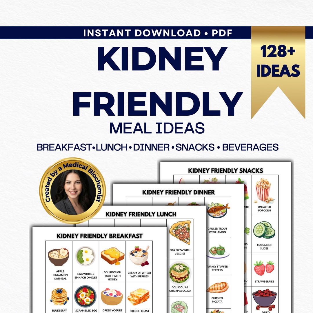 Visual Kidney Friendly Meal Guide – 128+ Renal Diet Ideas (PDF Download ...
