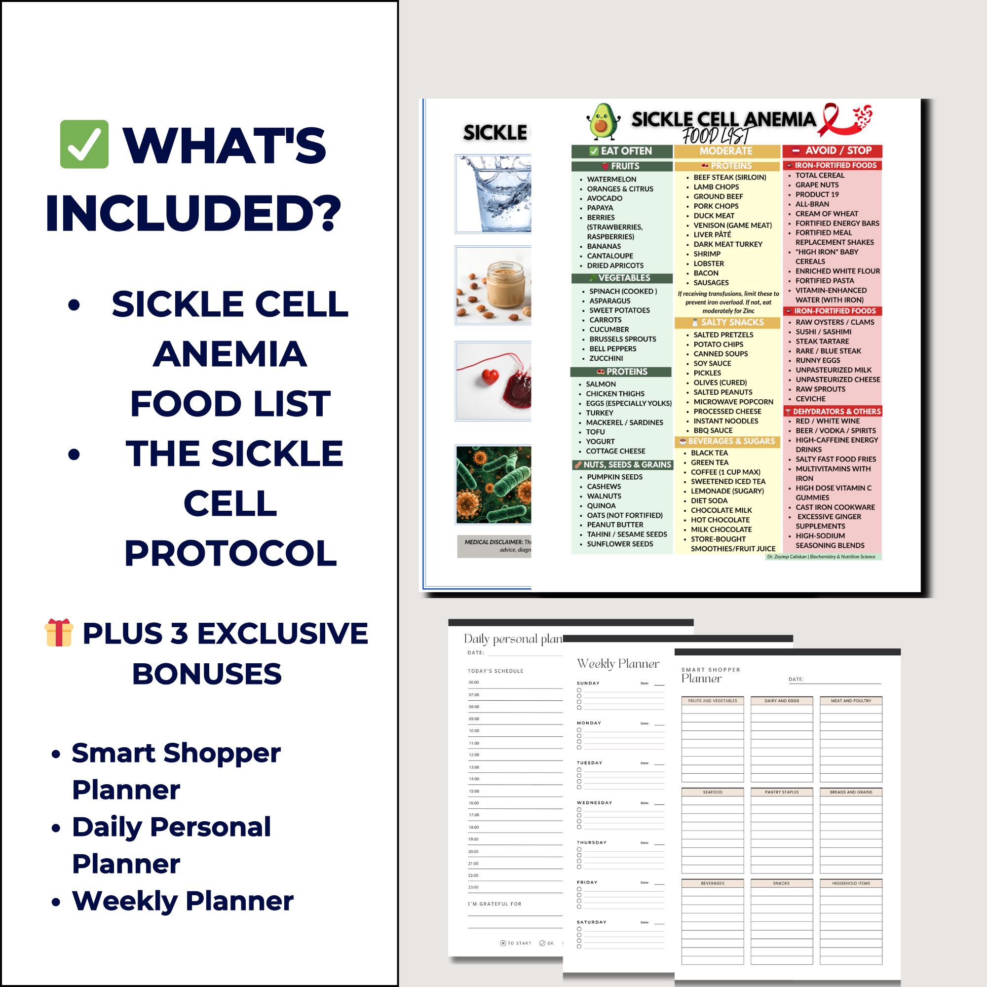 Sickle Cell Anemia Food List PDF – SCD Nutrition Guide, Iron Awareness ...