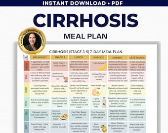 Cirrhosis Diet Meal Plan PDF – 7 Day Liver Friendly Menu, Stage 3-5 Guide, Low Sodium