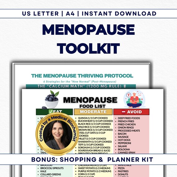 Menopause Food List, Perimenopause Diet Guide, Hormone Balance Protocol, Cortisol Management, Meno Belly PDF