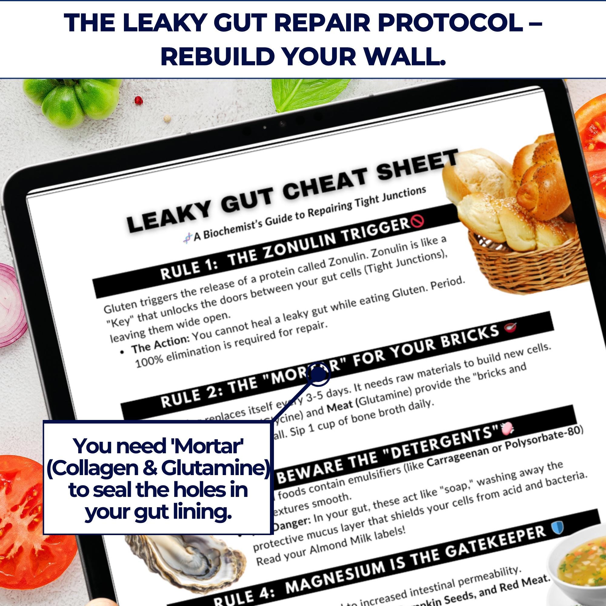 Leaky Gut Diet Food List PDF, Intestinal Repair Guide, Leaky Gut Diet ...