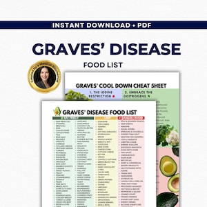 Graves’ Disease Diet Food List PDF – Hyperthyroidism Guide, Low Iodine, Goitrogen Chart