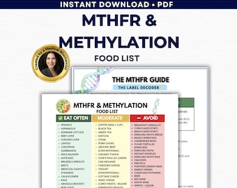 MTHFR Diet Food List PDF – Methylation Guide, Folic Acid Free, Gene Mutation Meal Plan
