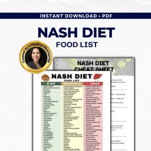 Elenco degli alimenti per la dieta NASH - Guida al supporto per il fegato grasso, alimenti da mangiare ed evitare (PDF stampabile)