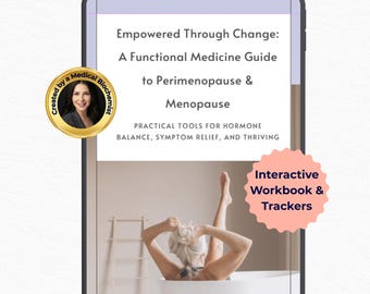 Menopause Workbook PDF, Perimenopause Tracker, Hormon Balance Ratgeber, Skizzenbuch, Ösogen Dominanz, Funktionale Medizin