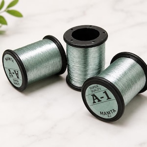 Silver Zari Thread  3 Spools – Metallic Embroidery, Aari, Zardosi Work Crafts(3*110yards)